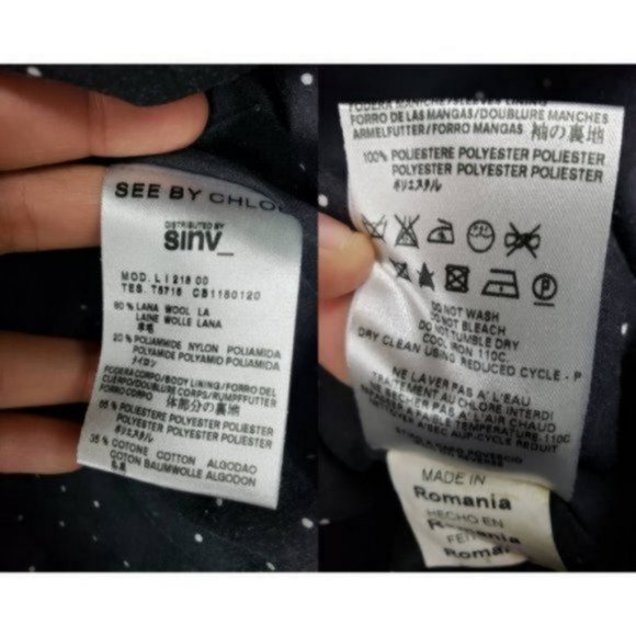 See by Chloe Navy Wool Blazer - Picture 5 of 5